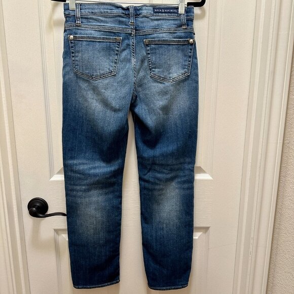 Rock & Republic Denim Jeans Women's Size 4 Blue Low Rise Indee Distress Studded - Picture 12 of 14
